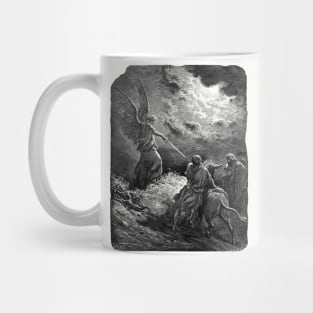 The Angel Appearing to Balaam - Gustave Doré, La Grande Bible de Tours, Aesthetic, Gothic, Metal Mug